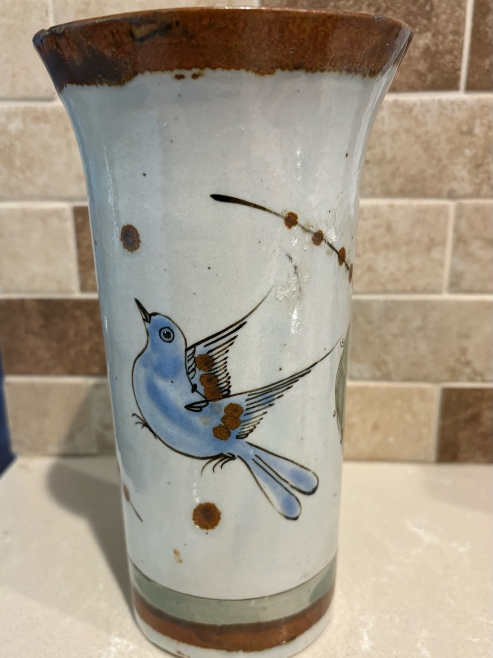 Tonala Pottery Ceramic Vase by Ken Edward’s, Mexico